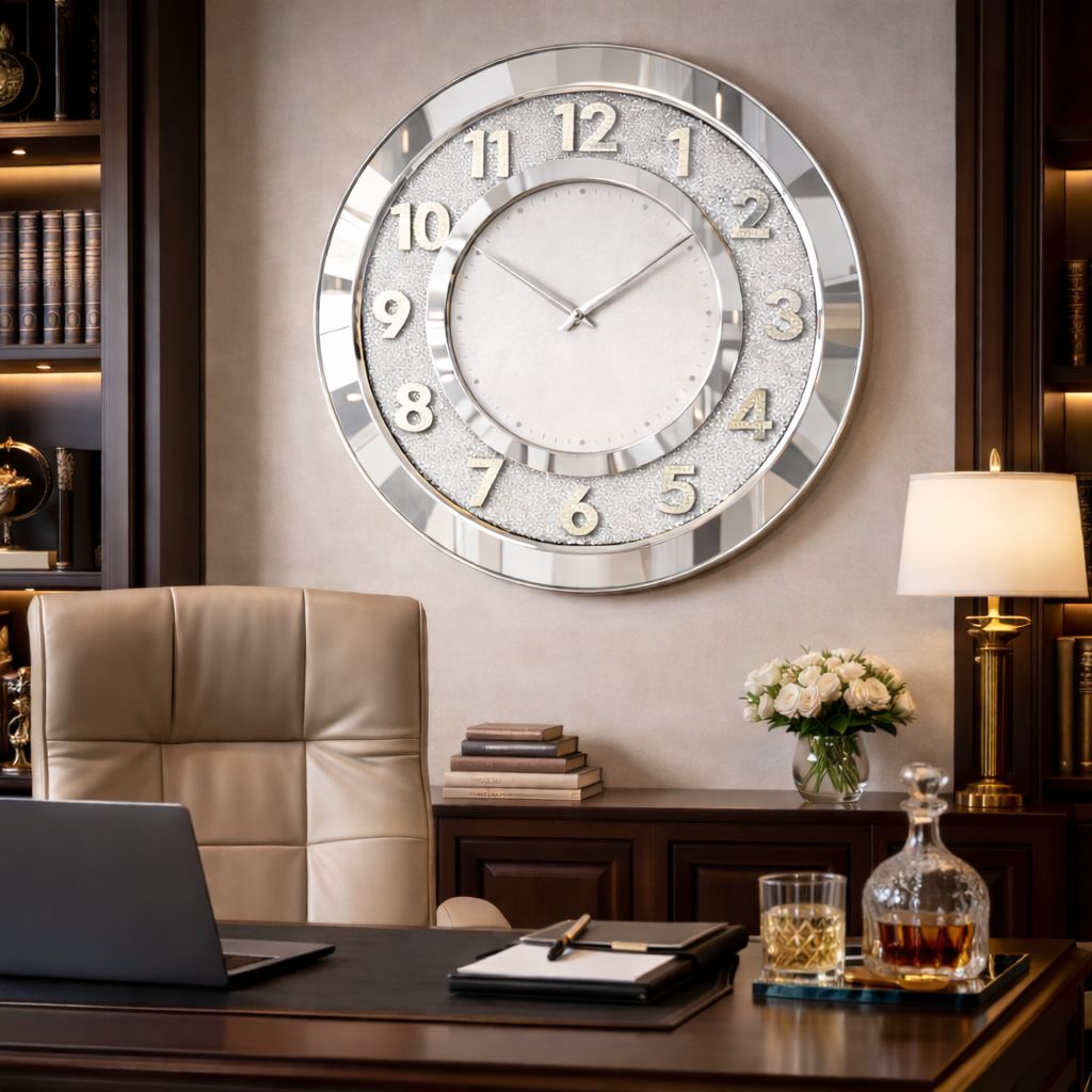 Ceas de perete mare, 50 cm, premium, design elegant, stil modern