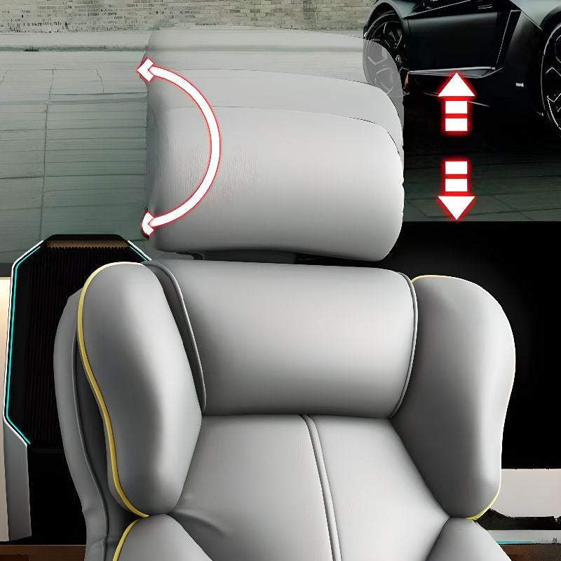 Scaun Ergonomic Directorial cu Suport Picioare Rabatabil Piele Ecologica