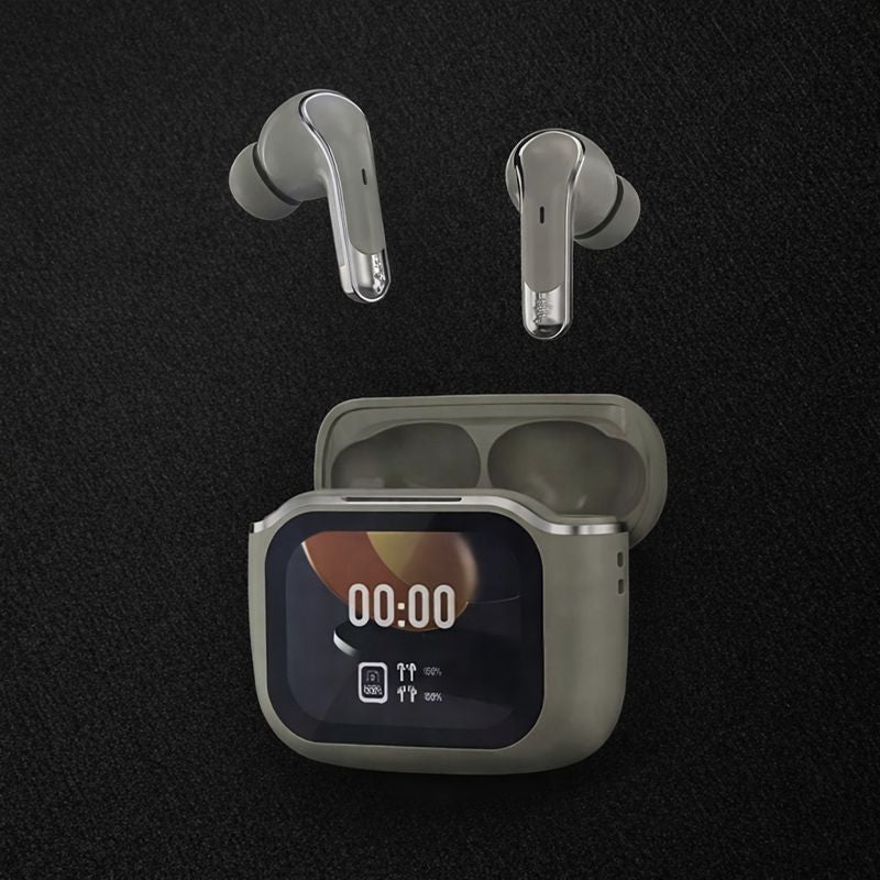 Casti wireless Bluetooth Andowl Ai4 Bass cu display LED