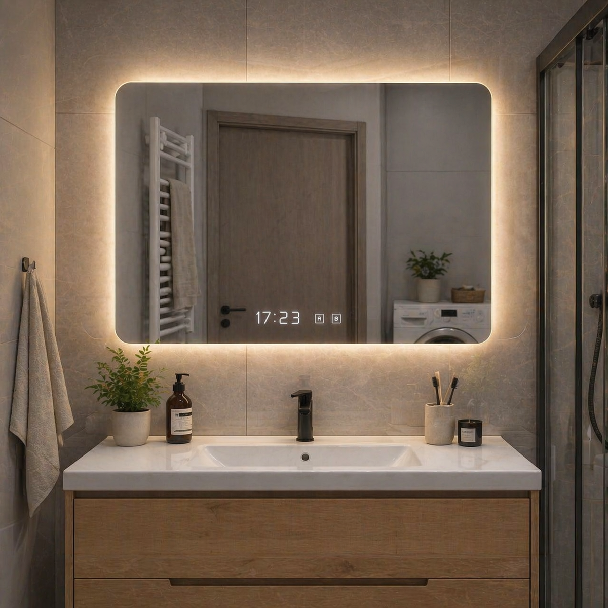 Oglinda Led Premium 80x60, cu touch si dezaburire