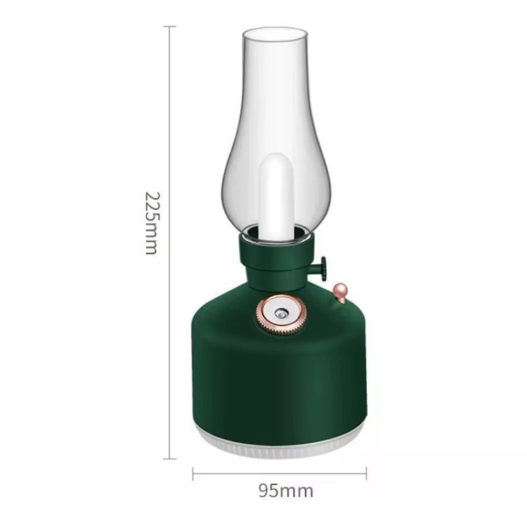 Umidificator Aroma Lampa Vintage cu Efect Flacara si Lumina Ambientala