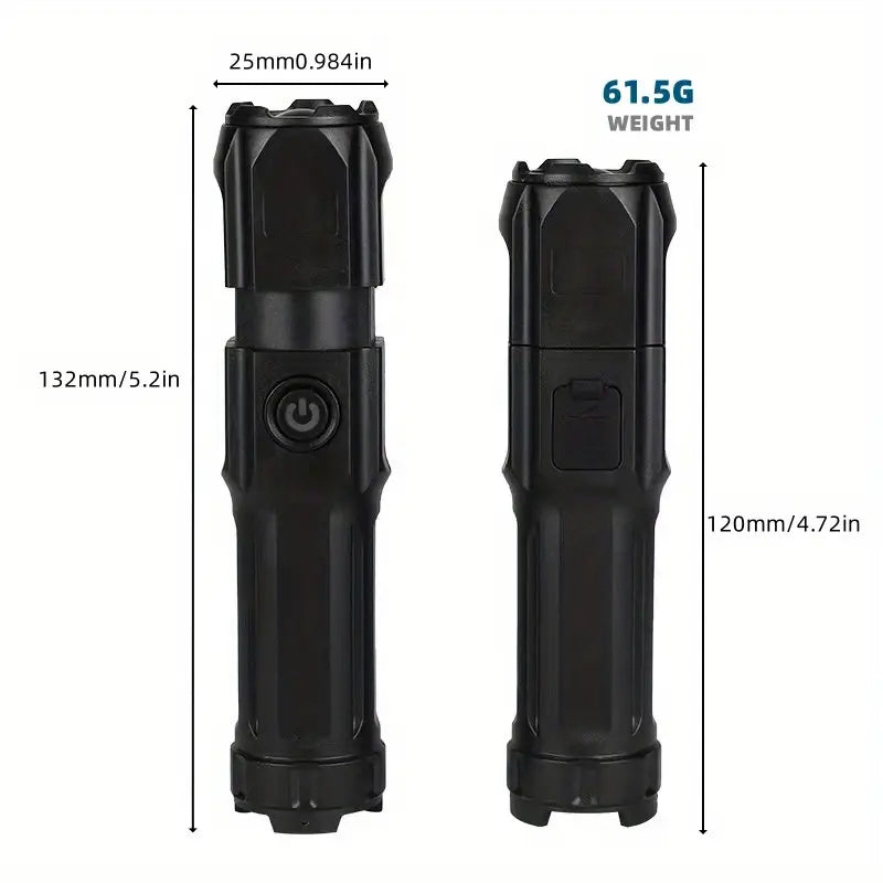 Lanterna LED reincarcabila Tactical Zoom, XPE LED, 3 moduri de iluminare