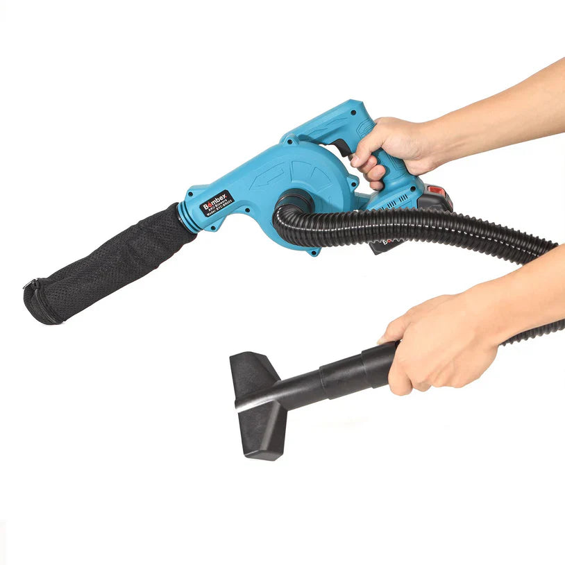 RESIGILAT - Suflantă Frunze fără Fir 880W, 2 Acumulatori 48V, 2 în 1 Suflare și Aspirare Frunze, Praf, Zăpadă, 18000 RPM