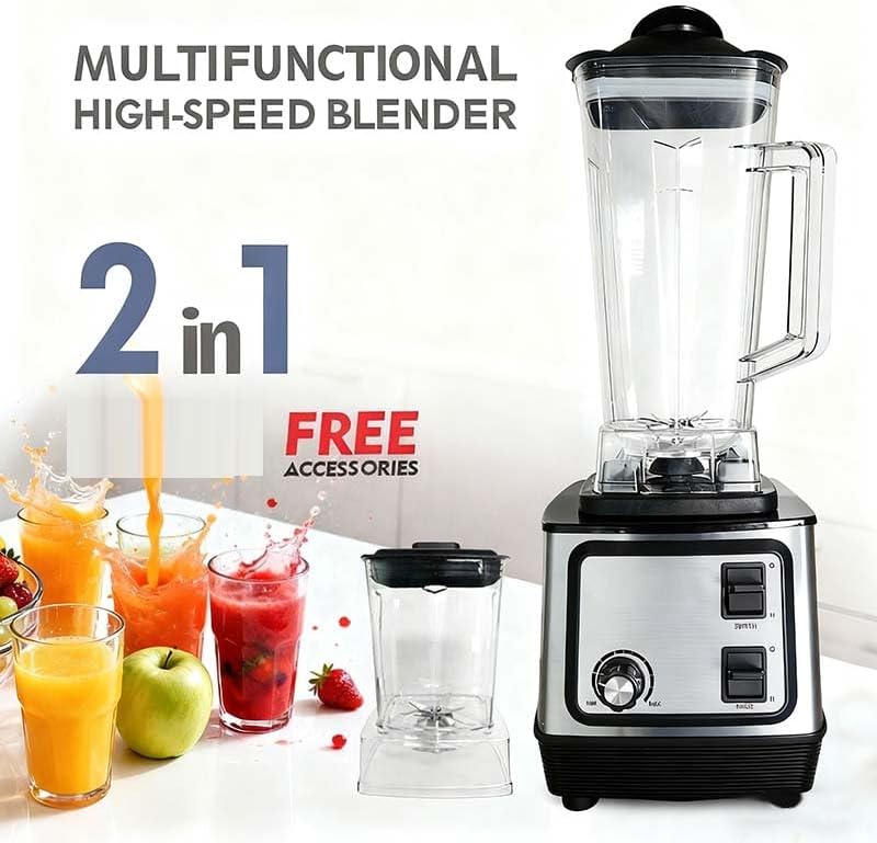 Storcator Multifunctional 2 in 1, 8500W, 2.5L Capacitate cu Blender Profesional si Procesor de Alimente Finisaj Premium, pentru Sucuri, Smoothie si Preparare Alimente