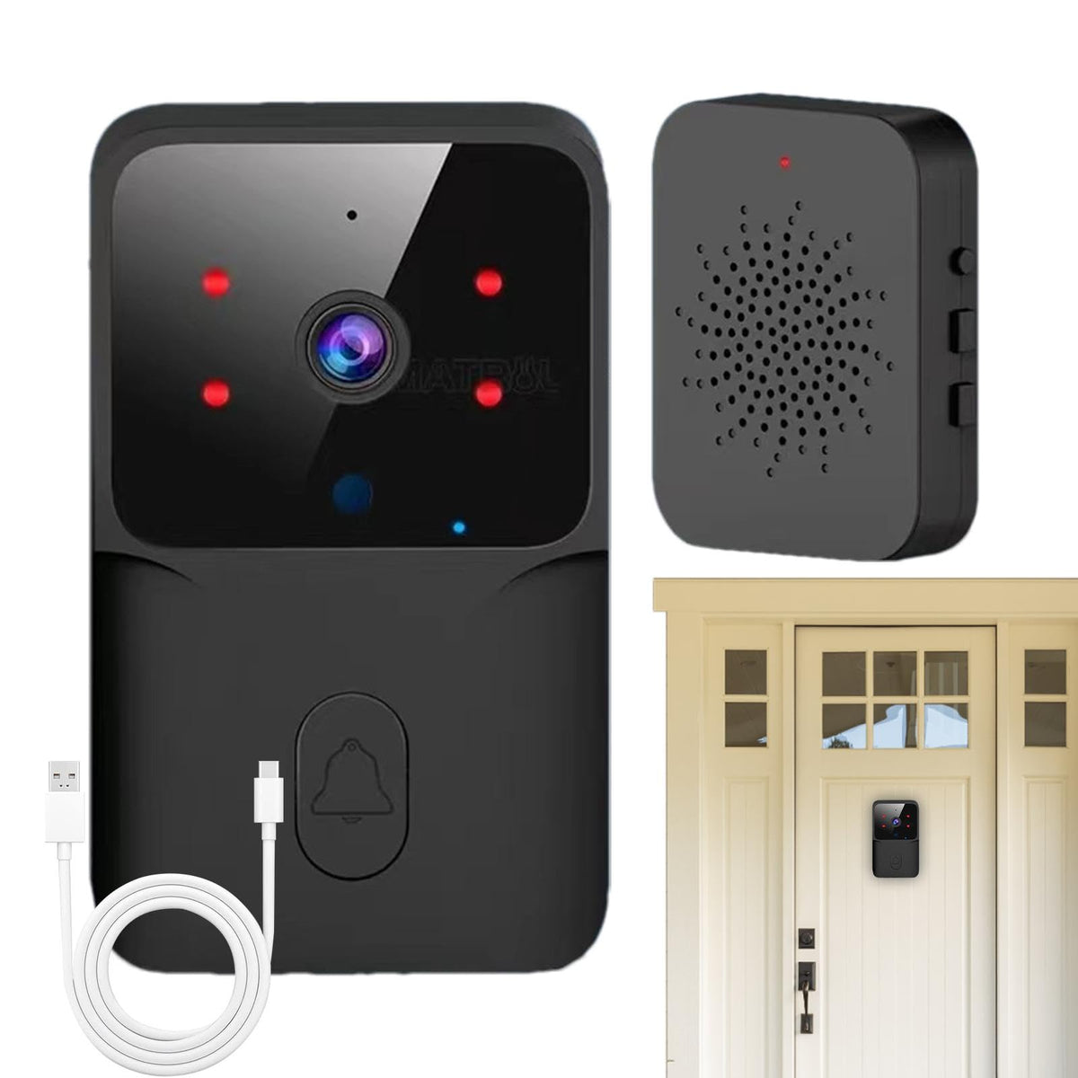 Sonerie Video Smart, Camera Supraveghere  WiFi, Night Vision, Audio Bidirectional, Control Aplicatie Android/iOS