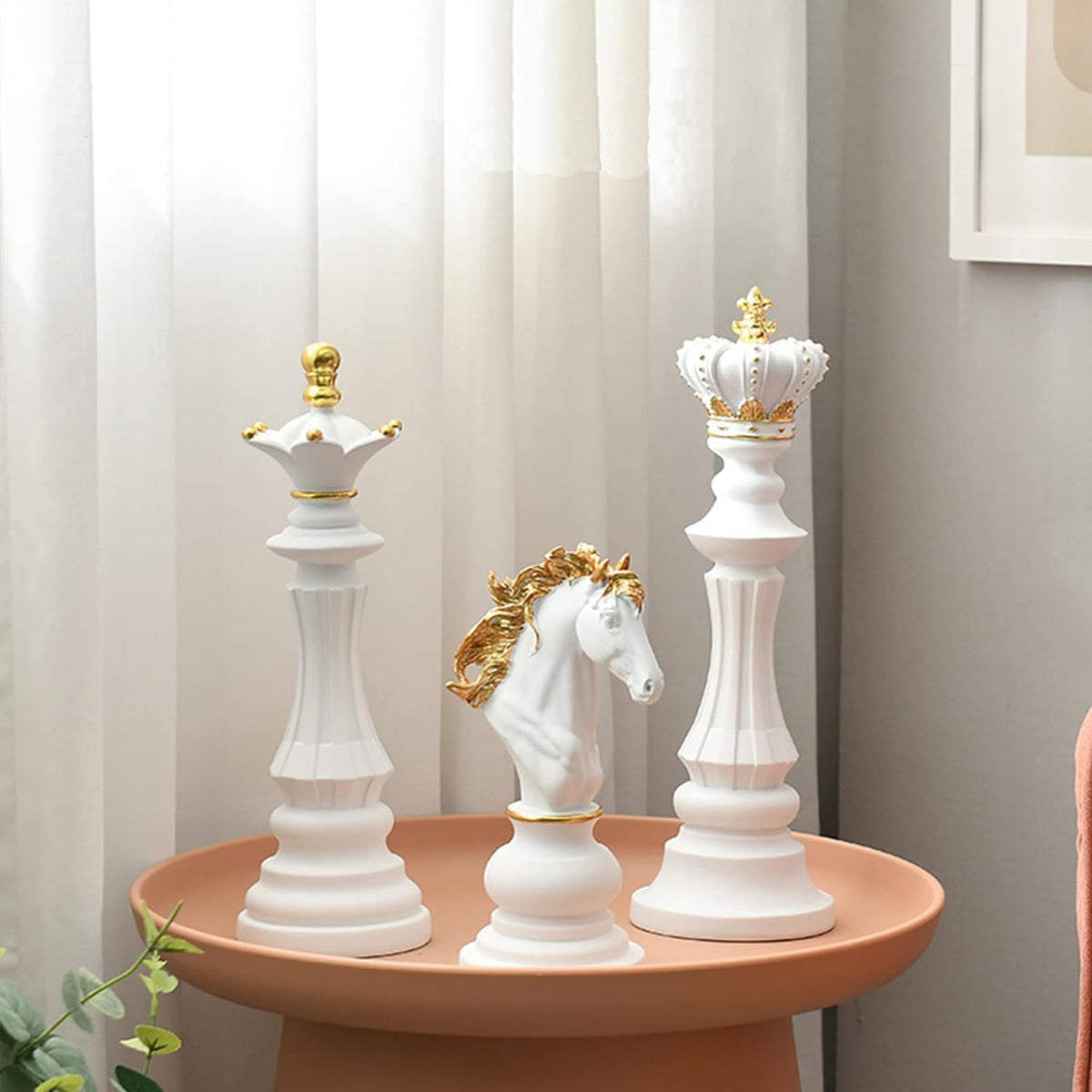 Statuete Sah Premium, Ornamente Regi, Dame, Calareti, Sculpturi Rasina, Decor Casa