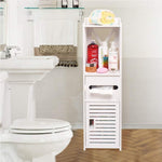 RESIGILAT - Dulap vertical pentru baie, 80 x 20 x 18 cm, Alb