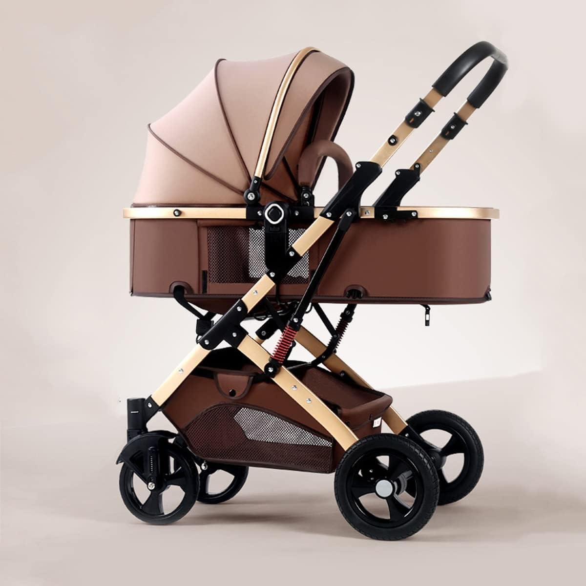 RESIGILAT  - Carucior 2 in 1 pentru copii, pliabil, cu suspensii, transformabil landou-sport, 0-36 luni, cos pentru accesorii