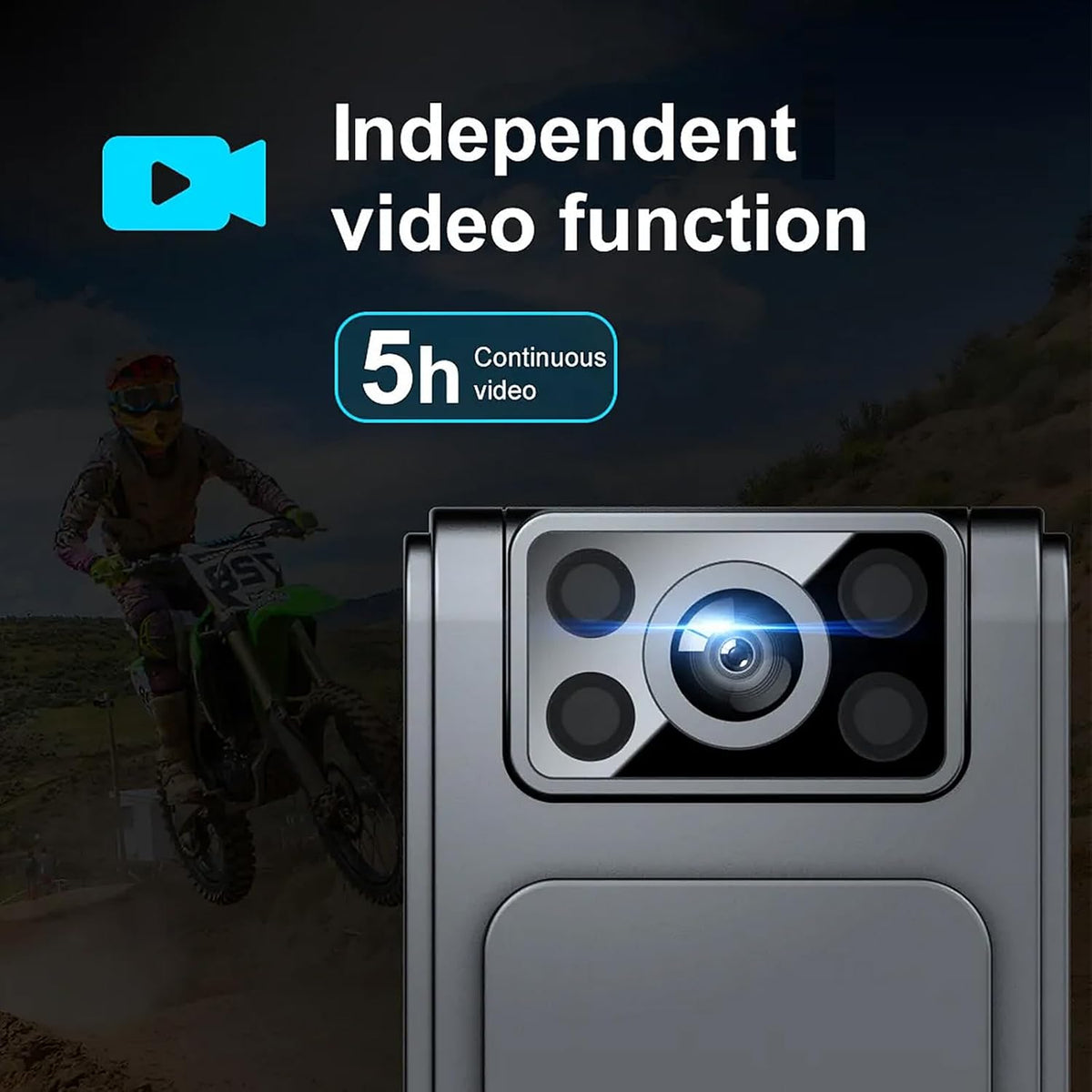 Camera video portabila 1080P,Wireless, Inregistrare Audio-Video, Night Vision, rotire 90°, negru