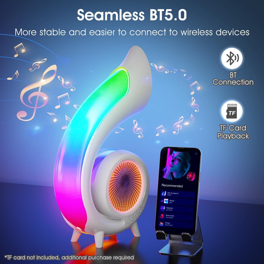 Boxa Bluetooth multifunctionala 6-în-1 cu lumini RGB dinamice