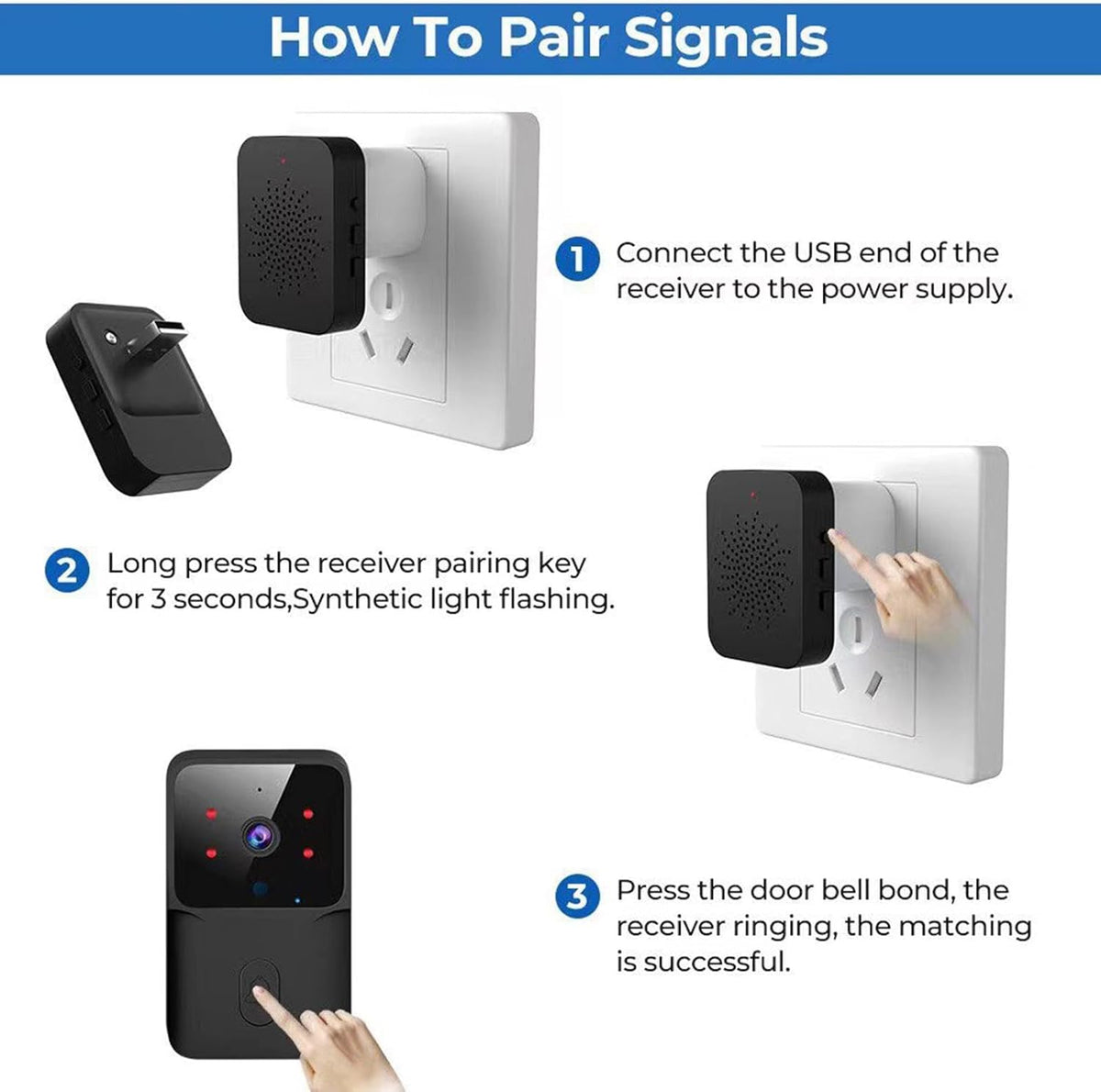 Sonerie Video Smart, Camera Supraveghere  WiFi, Night Vision, Audio Bidirectional, Control Aplicatie Android/iOS