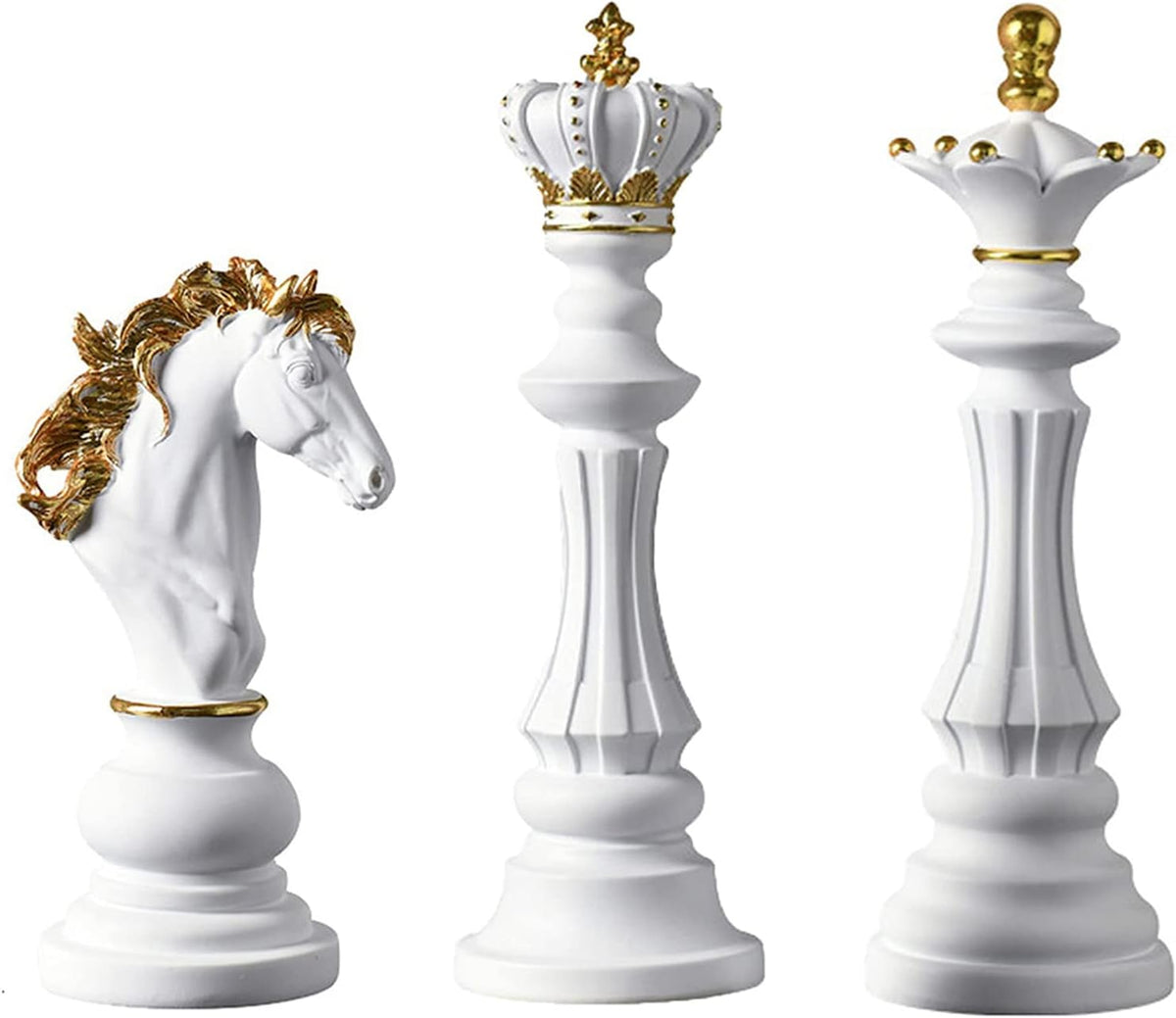 Statuete Sah Premium, Ornamente Regi, Dame, Calareti, Sculpturi Rasina, Decor Casa