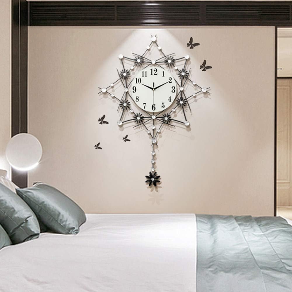 Ceas decorativ de perete metal cu pendul 60x60 cm design elegant