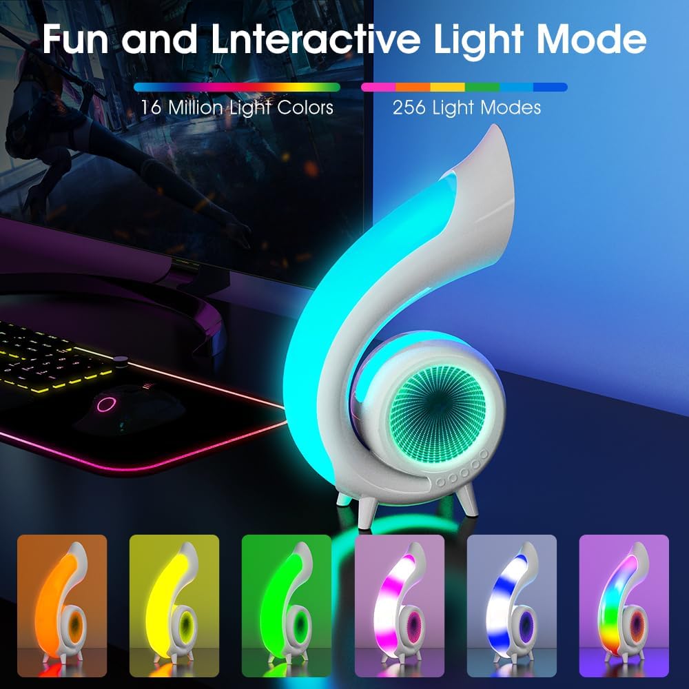 Boxa Bluetooth multifunctionala 6-în-1 cu lumini RGB dinamice