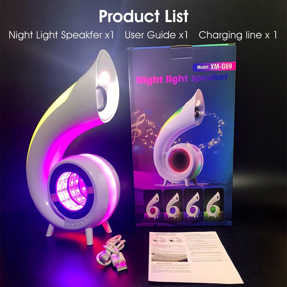 Boxa Bluetooth multifunctionala 6-în-1 cu lumini RGB dinamice