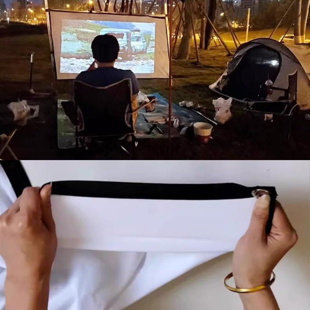 Ecran de proiectie portabil 120 inch, 16:9,  2.66 x 1.49 m, alb,