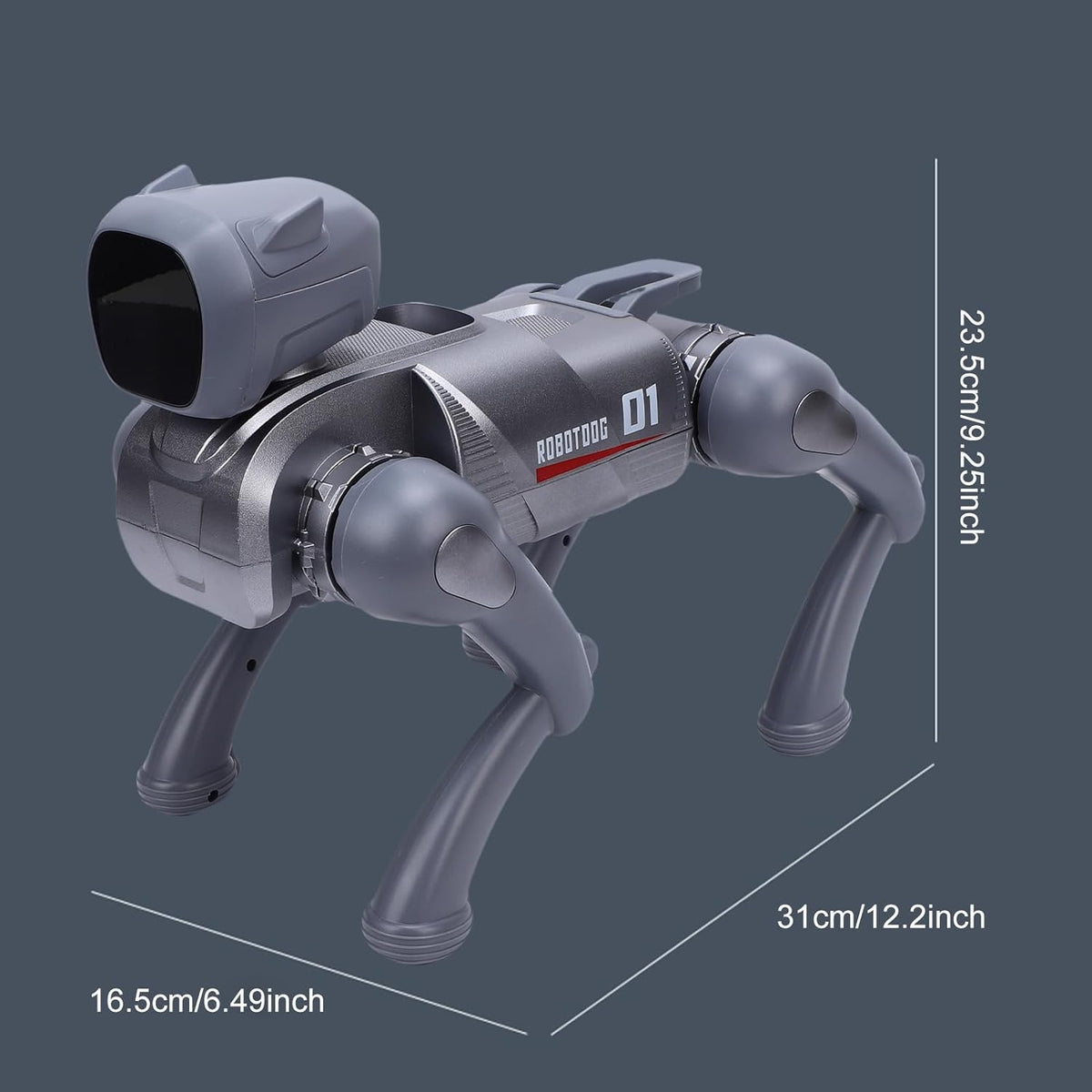 Catel robot inteligent, control telecomanda, aplicatie mobila, comenzi vocale, functii interactive, dans,