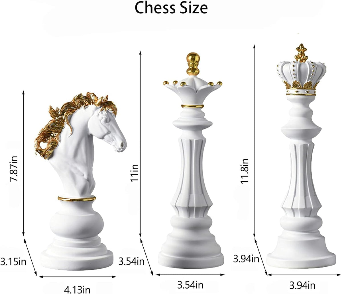 Statuete Sah Premium, Ornamente Regi, Dame, Calareti, Sculpturi Rasina, Decor Casa