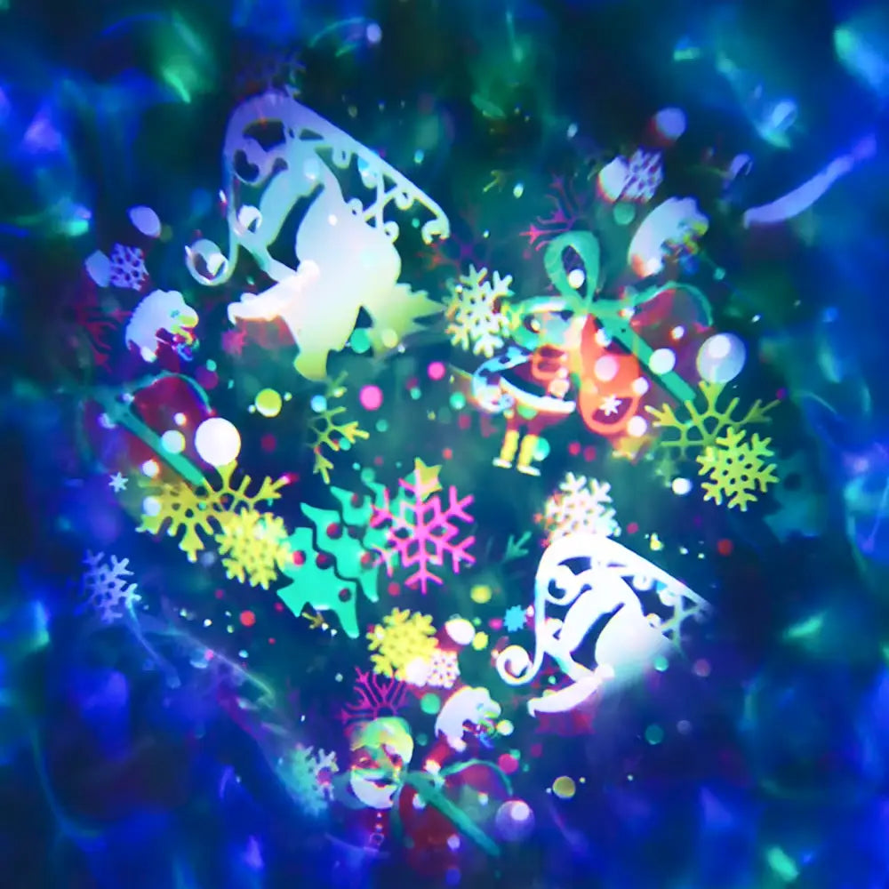 Proiector Craciun tip Casuta cu 5 Diapozitive Interschimbabile, USB