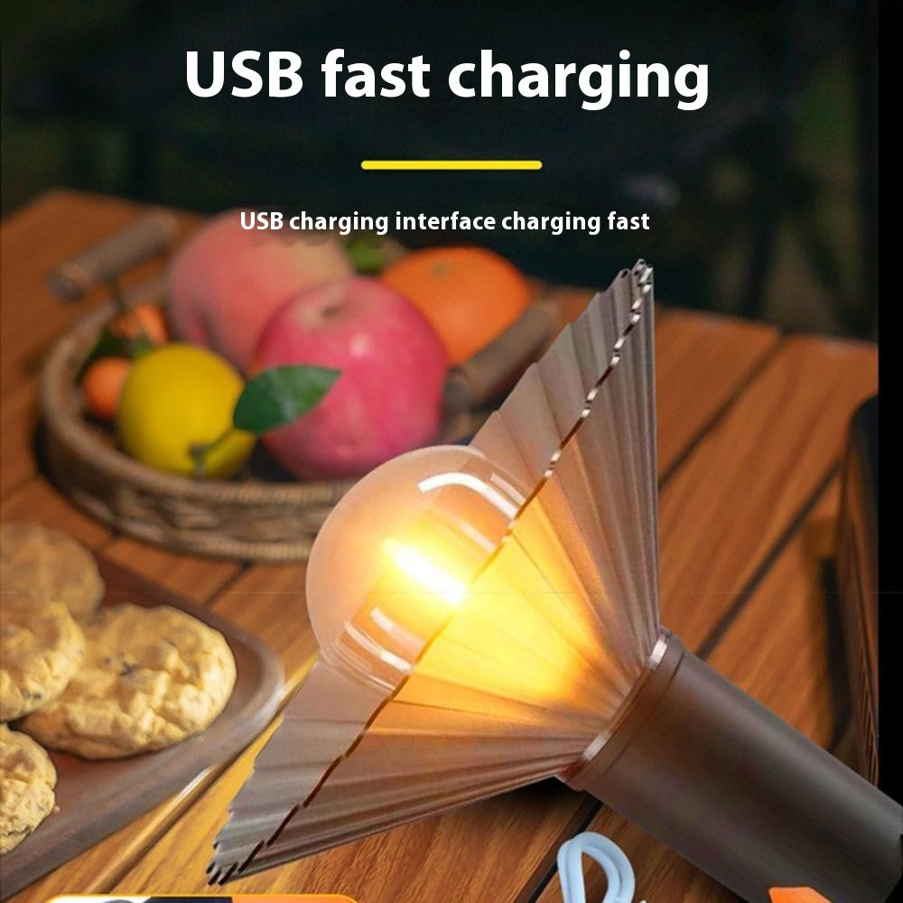 Lampa camping portabila, ghirlanda LED, rezistenta la apa, design bec oval, 5W