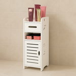Dulap depozitare pentru baie, 30x24x60 cm, cu suport hartie igienica, alb