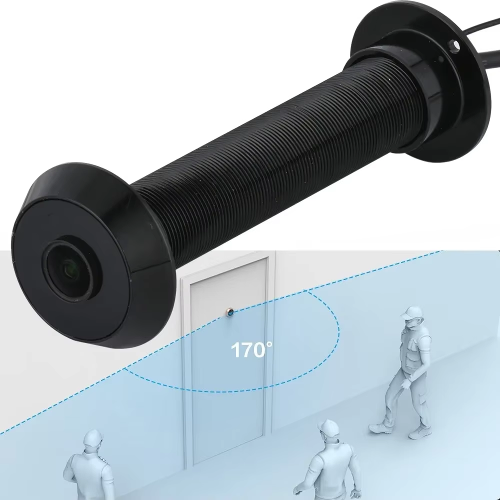 RESIGILAT - Camera de supraveghere ascunsa tip vizor electronic usa, conexiune wireless, lentila de 1.6mm cu unghi 170°
