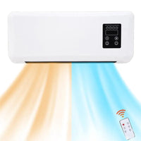 RESIGILAT - Mini aer conditionat cu ventilator, 2 in 1, 55 cm, Rece/Cald, 16 - 40 grade, 1800W, cu telecomanda, Alb