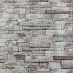 Tapet Caramida 3D Decorativa Gri cu Roz Piatră Naturala 3D Efect Zidarie