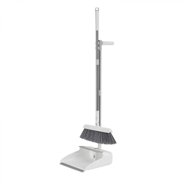 Set matura si faras pliabil, coada inox, perii moi de 7.5 cm, alb