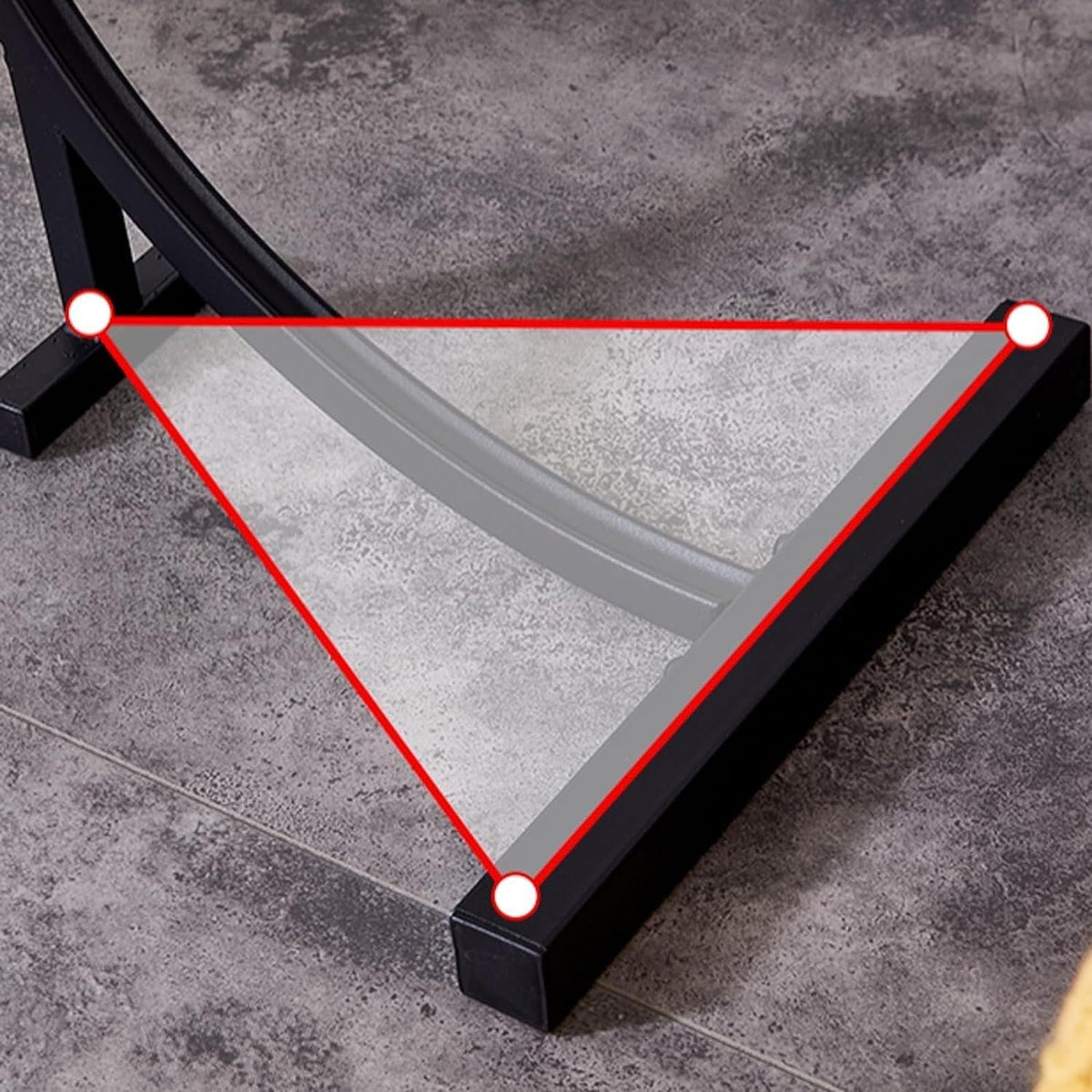 RESIGILAT - Masa rotunda în forma de &quot;C&quot;, pentru laptop sau cafea în stil modern minimalist 25x30x60cm
