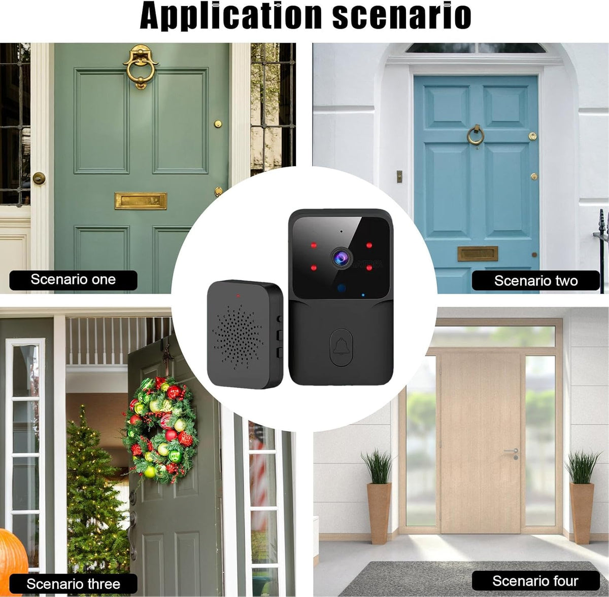 Sonerie Video Smart, Camera Supraveghere  WiFi, Night Vision, Audio Bidirectional, Control Aplicatie Android/iOS
