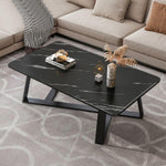 Masa cafea pentru living room, blat MDF, picioare metal in X