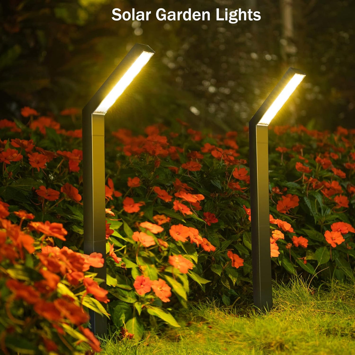 Lampa Solara LED pentru Gradina, 90 LED-uri, 3 Moduri Iluminare, Protectie IP65, Inaltime 83 cm, Culoare Negru