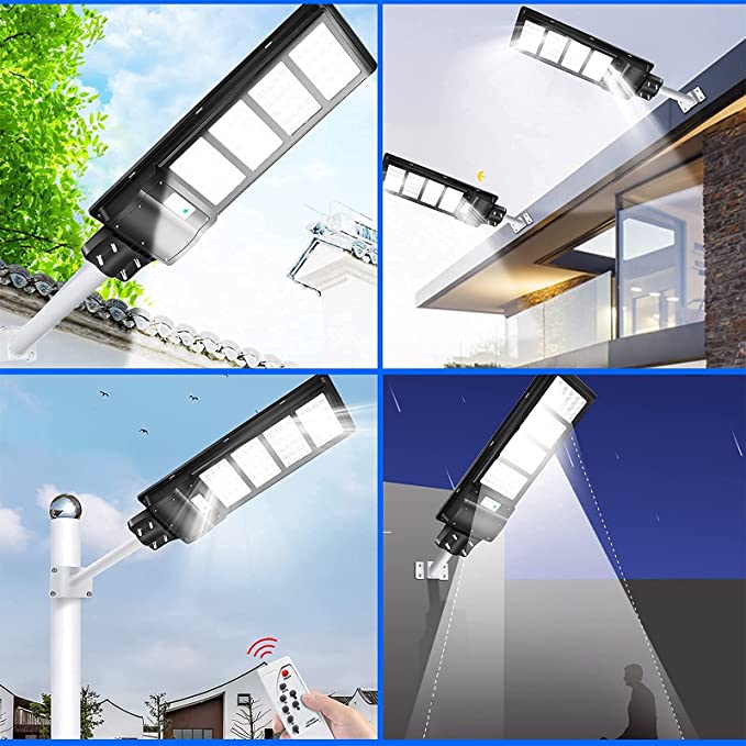 RESIGILAT - Lampa stradala proiector LED cu panou fotovoltaic si senzor, 120W/200W/300W