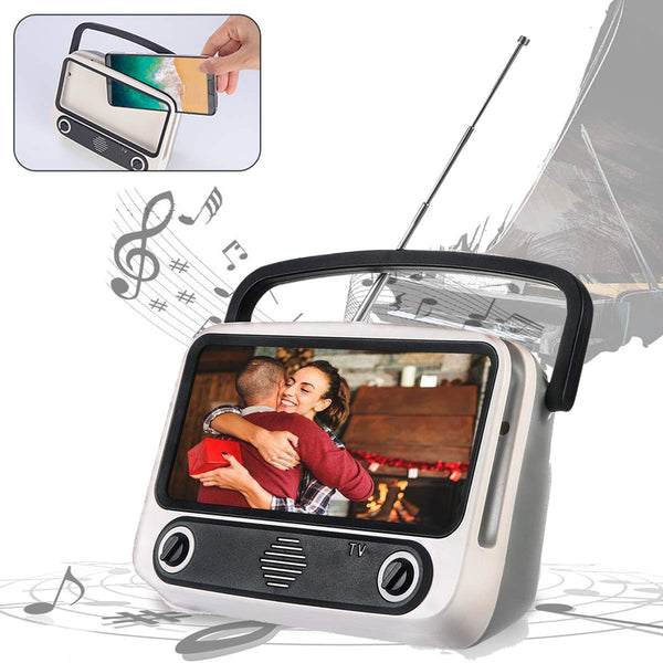 Suport telefon tip TV, difuzor Bluetooth 5W, radio FM, 19 x 9 x 13 cm