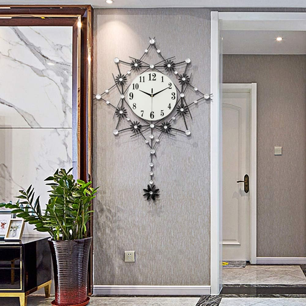 Ceas decorativ de perete metal cu pendul 60x60 cm design elegant