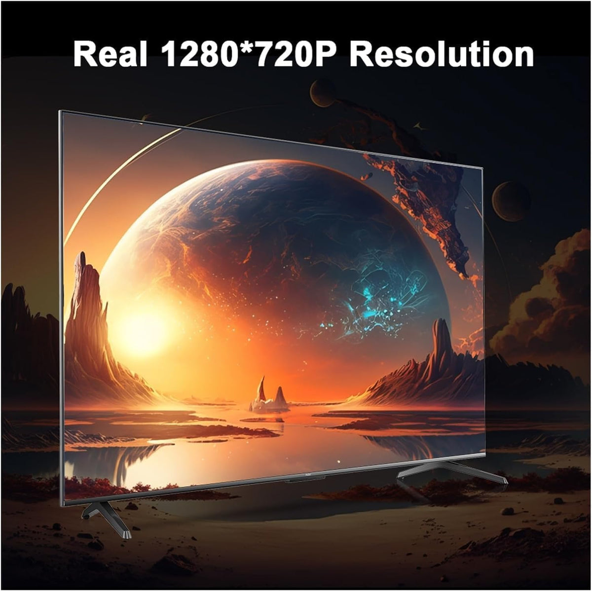 Videoproiector portabil, X10 Plus, 5000 lumeni, 4K Ultra HD, WiFi, Bluetooth 5.0, difuzor integrat, telecomanda, 10.000 jocuri incluse, Rotatie 180 grade, alb