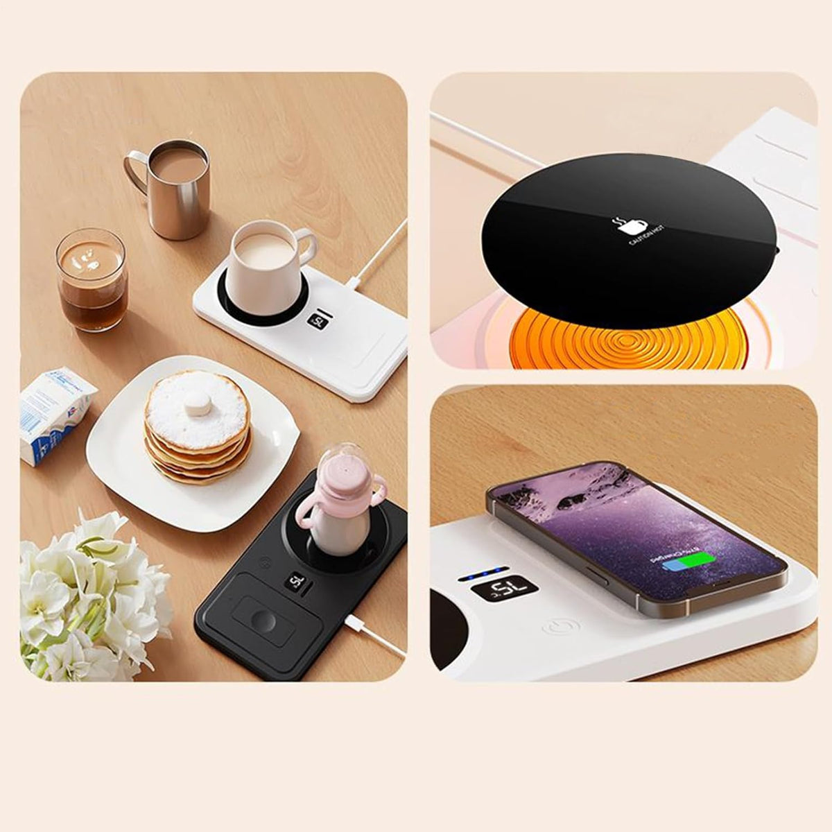 Incalzitor electric pentru cana cu incarcare wireless – control inteligent al temperaturii