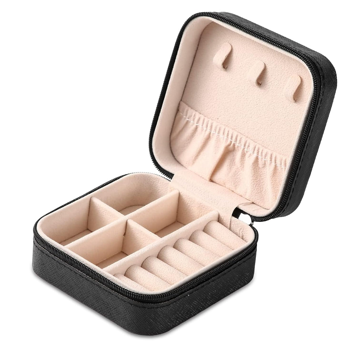 Cutie organizatoare cu fermoar pentru bijuterii 10x10x5cm