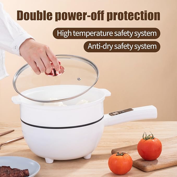 Tigaie Electrica Inteligenta 4L, 28 cm, Multifunctionala cu Panou Control, Invelis Antiaderent si Functii Gatit Rapid