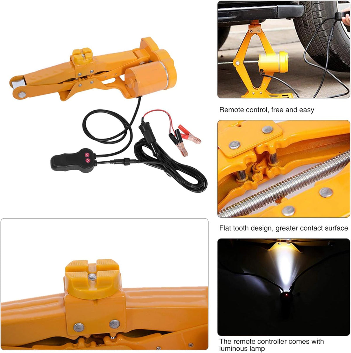Cric Electric Auto tip Foarfecă 3T, 40x15.5cm Ridicare 12-42cm