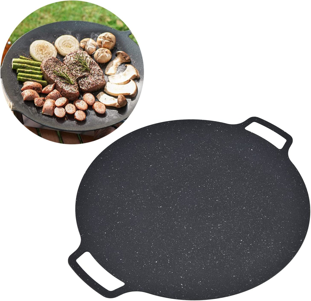 Plita rotunda coreeana pentru gratar 32 cm