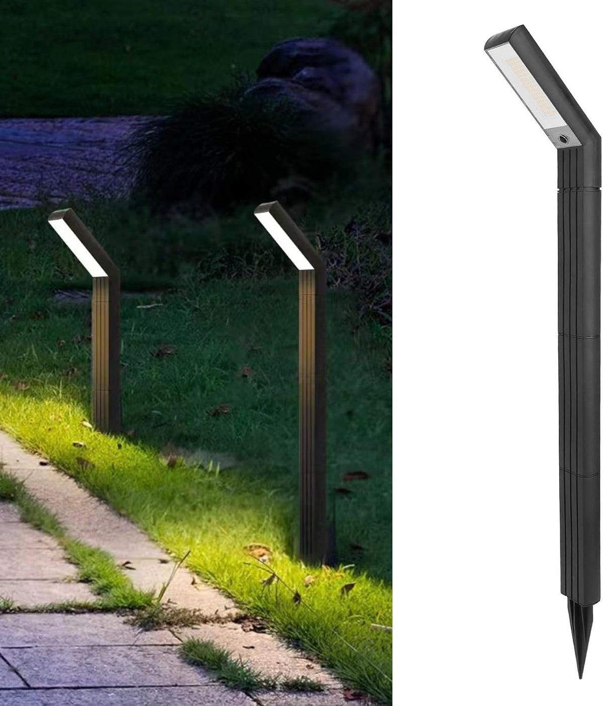 Lampa Solara LED pentru Gradina, 90 LED-uri, 3 Moduri Iluminare, Protectie IP65, Inaltime 83 cm, Culoare Negru