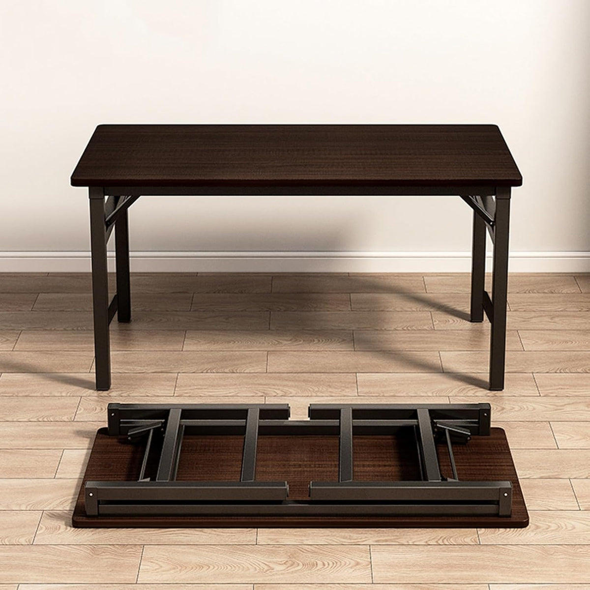 RESIGILAT - Birou pliabil, cadru metalic, blat MDF 16mm, 120x60cm
