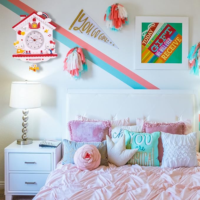 Ceasuri decorative de perete pentru camera copiilor – modele Sweet Home si Welcome Home (36 x 30 cm)