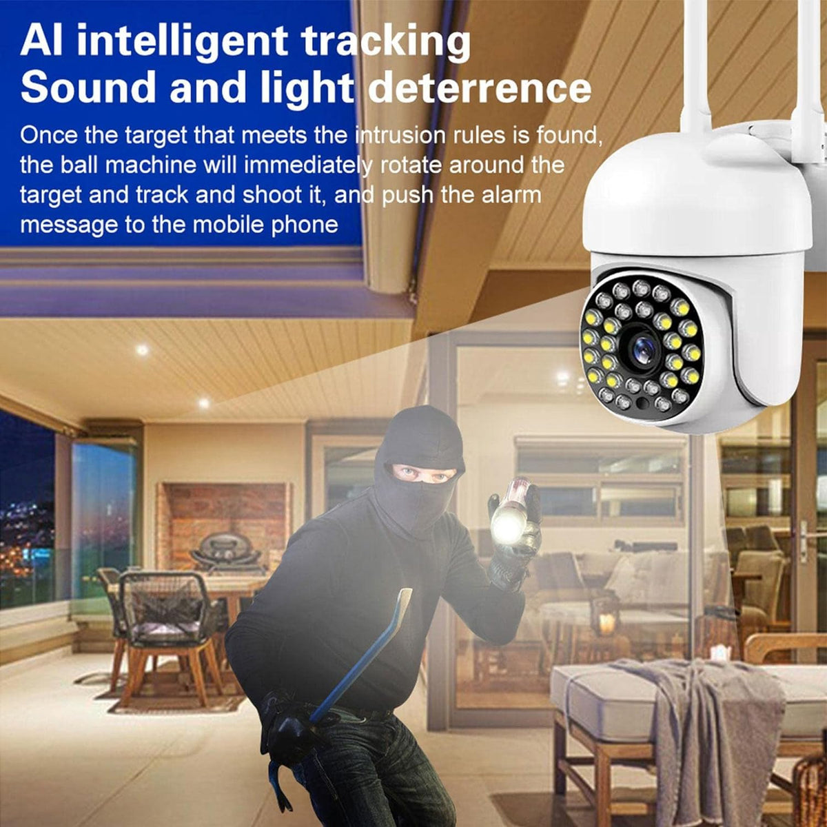 Camera de supraveghere, WIFI, IP66, HD WIRELESS, 2 MP, 1920 X 1080 Pixeli, card 32Gb inclus
