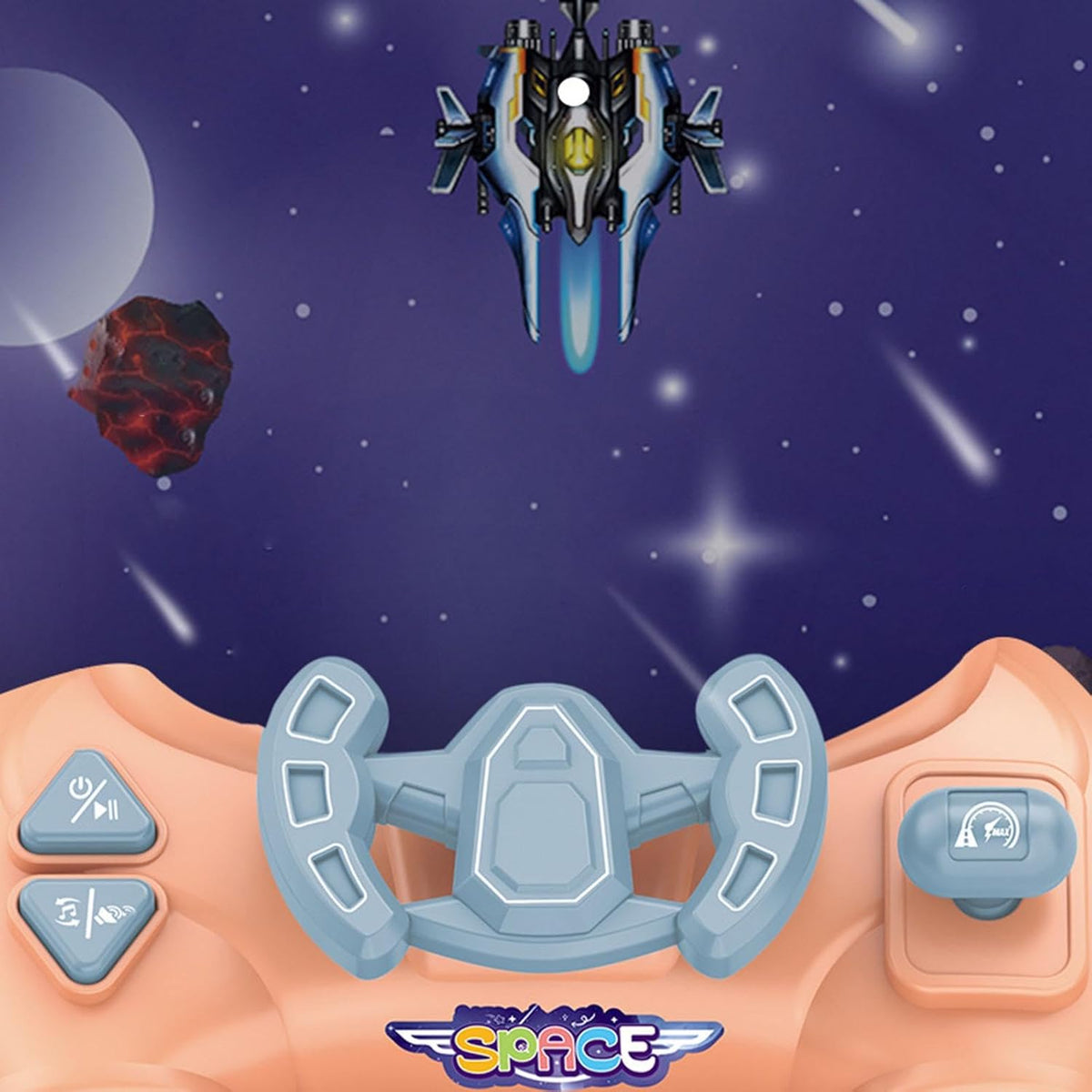 Consola de jocuri arcade cu 18 niveluri – Aventura spatiala, jucarie educativa pentru copii