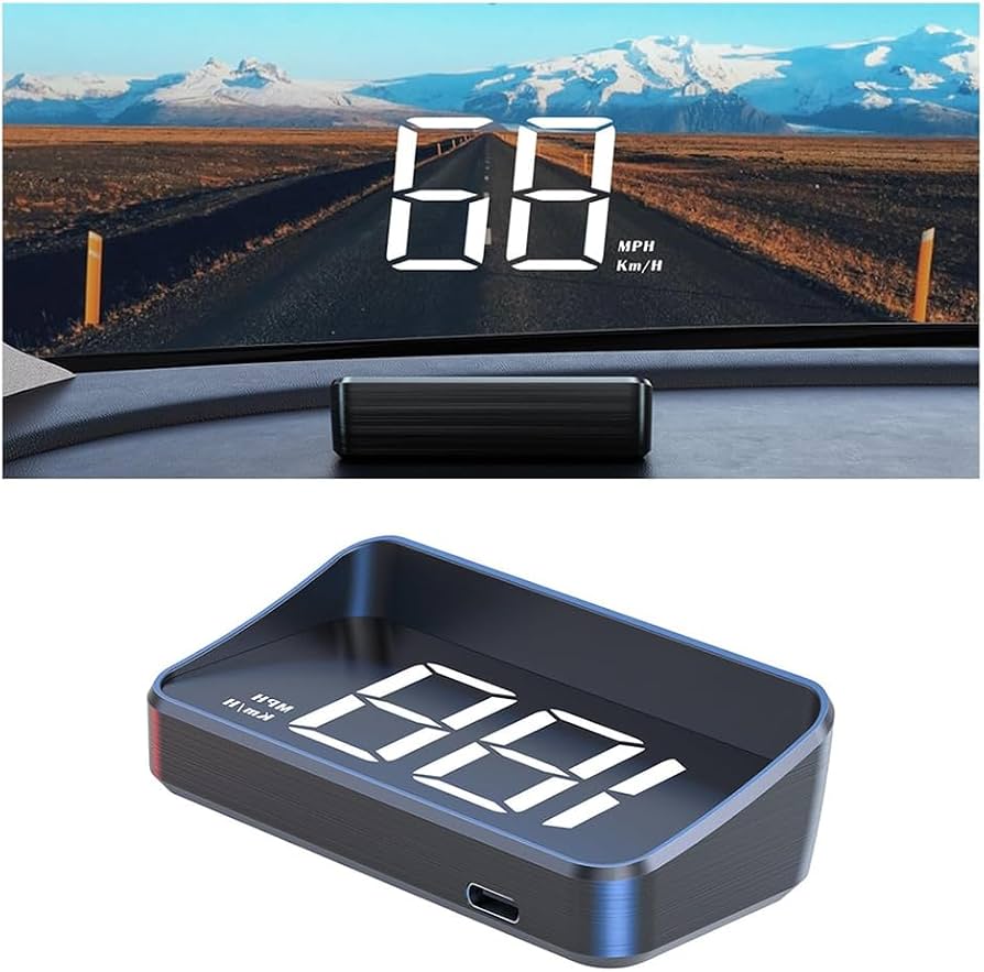 Head-Up Display HUD Auto cu GPS Vitezometru Digital Detectare Automata Universal Parbriz - detaliu produs