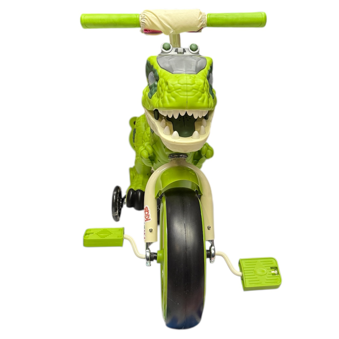 Tricicleta Jurassic T-Rex 2 in 1 Bicicleta Roti EVA Silentioase Ochi LED 2-8 Ani - detaliu produs