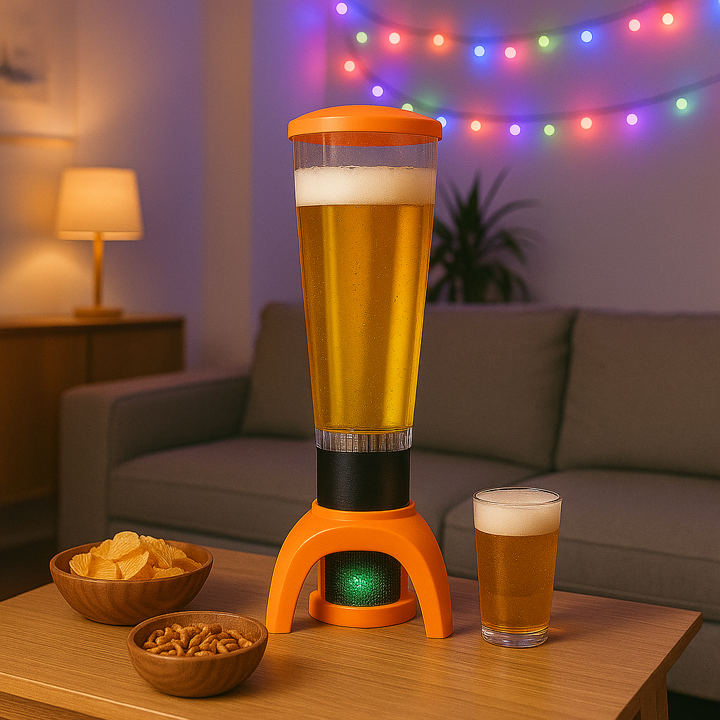 Dozator de bere cu Boxa Bluetooth si lumina LED RGB si Rezervor 3L
